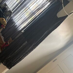 Long Black Lace Maxi Skirt